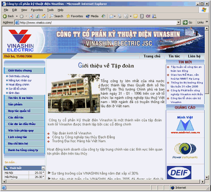 Website VINASHIN Electric